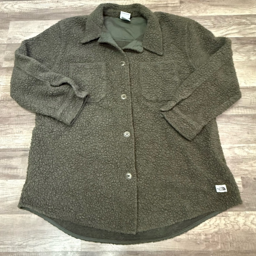 Olive Green Sherpa Jacket